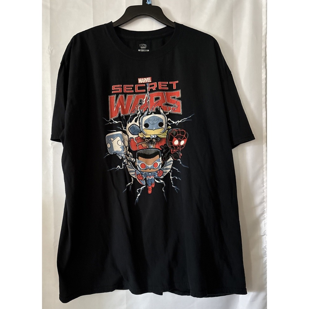 Marvel Secret Wars Pop T-shirt Mens 2XL Black